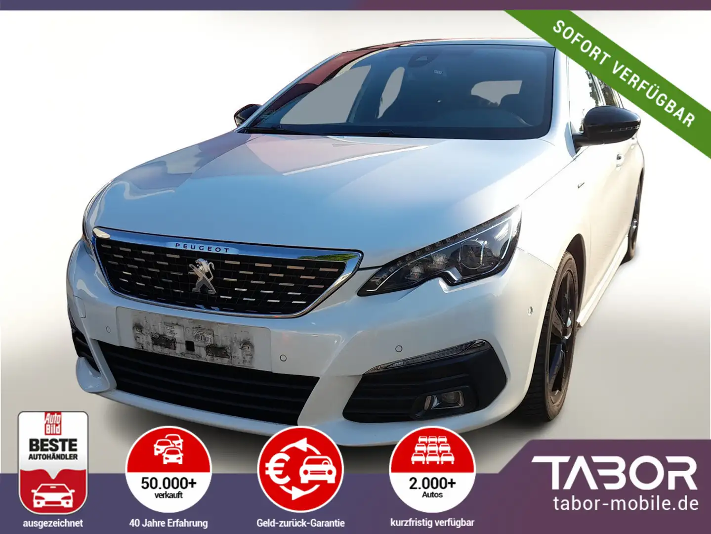 Peugeot 308 1.5 BlueHDi 130 Aut. Allure Pano LED Nav SHZ Blanc - 1