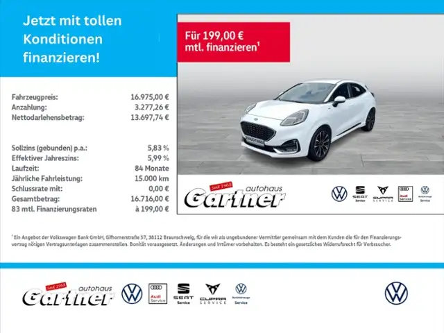 Ford Puma ST-Line Vignale 1.0 EcoBoost LED NAVI LEDER ACC P