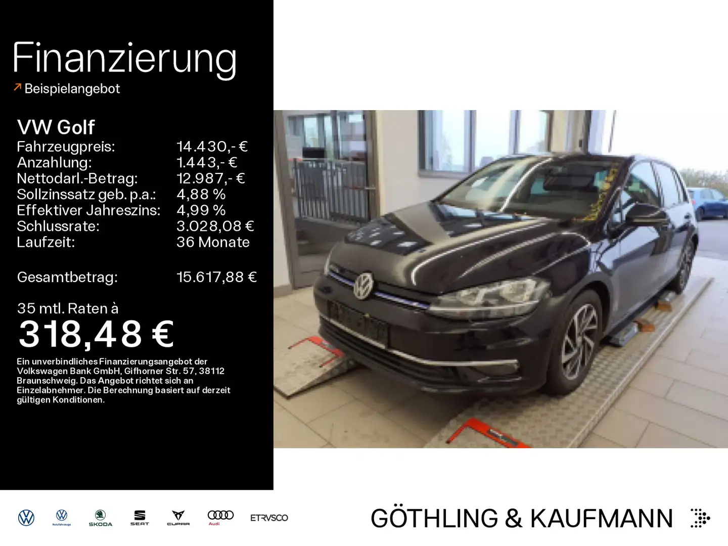 Volkswagen Golf 1.5 TSI JOIN *STDHZG*PDC*NAV*KLIMA*LED*SHZ* Noir - 1