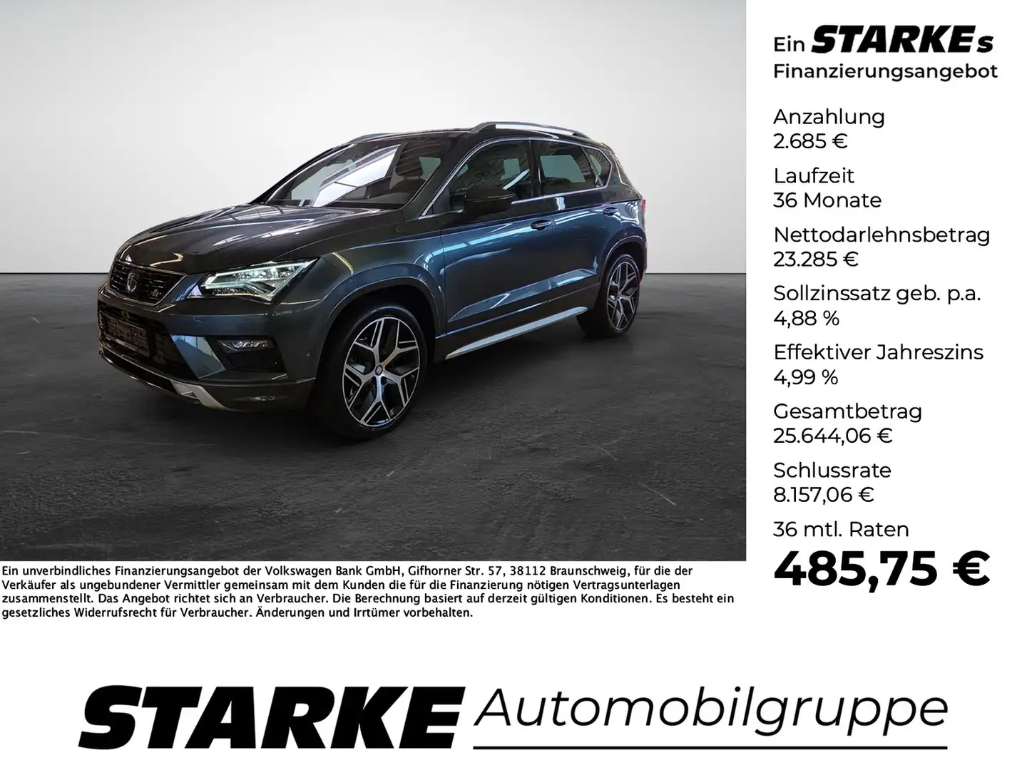 SEAT Ateca 2.0 TSI DSG 4Drive FR Grau - 1