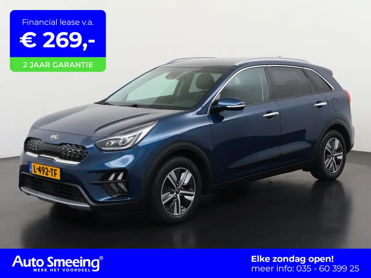 Kia Niro 1.6 GDi Hybrid DynamicPlusLine Leder Zondag Op