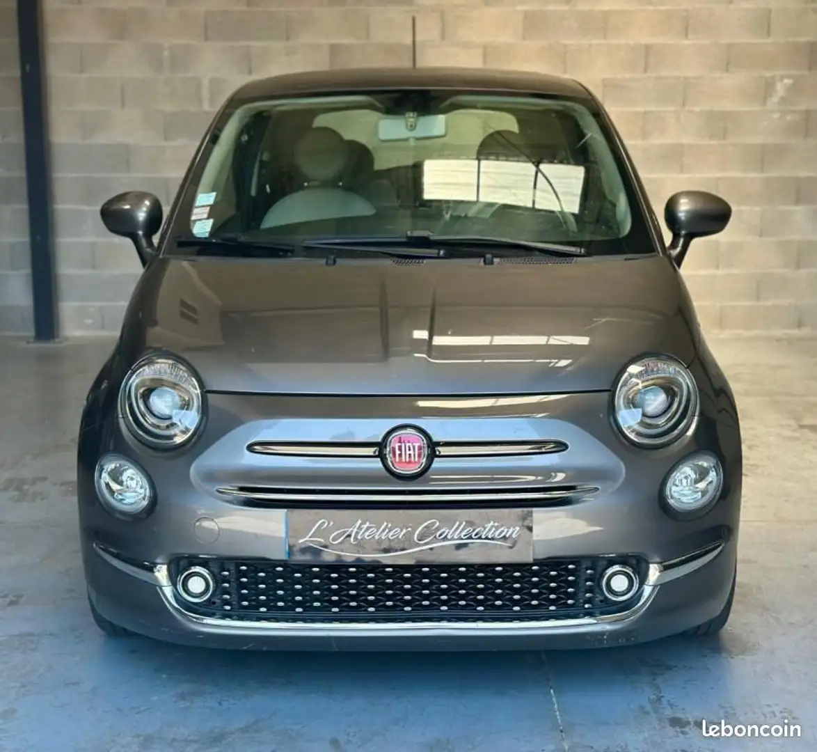 Fiat 500 1.2 69ch FINITION LOUNGE TOIT PANORAMIQUE CLIMATIS Gris - 2