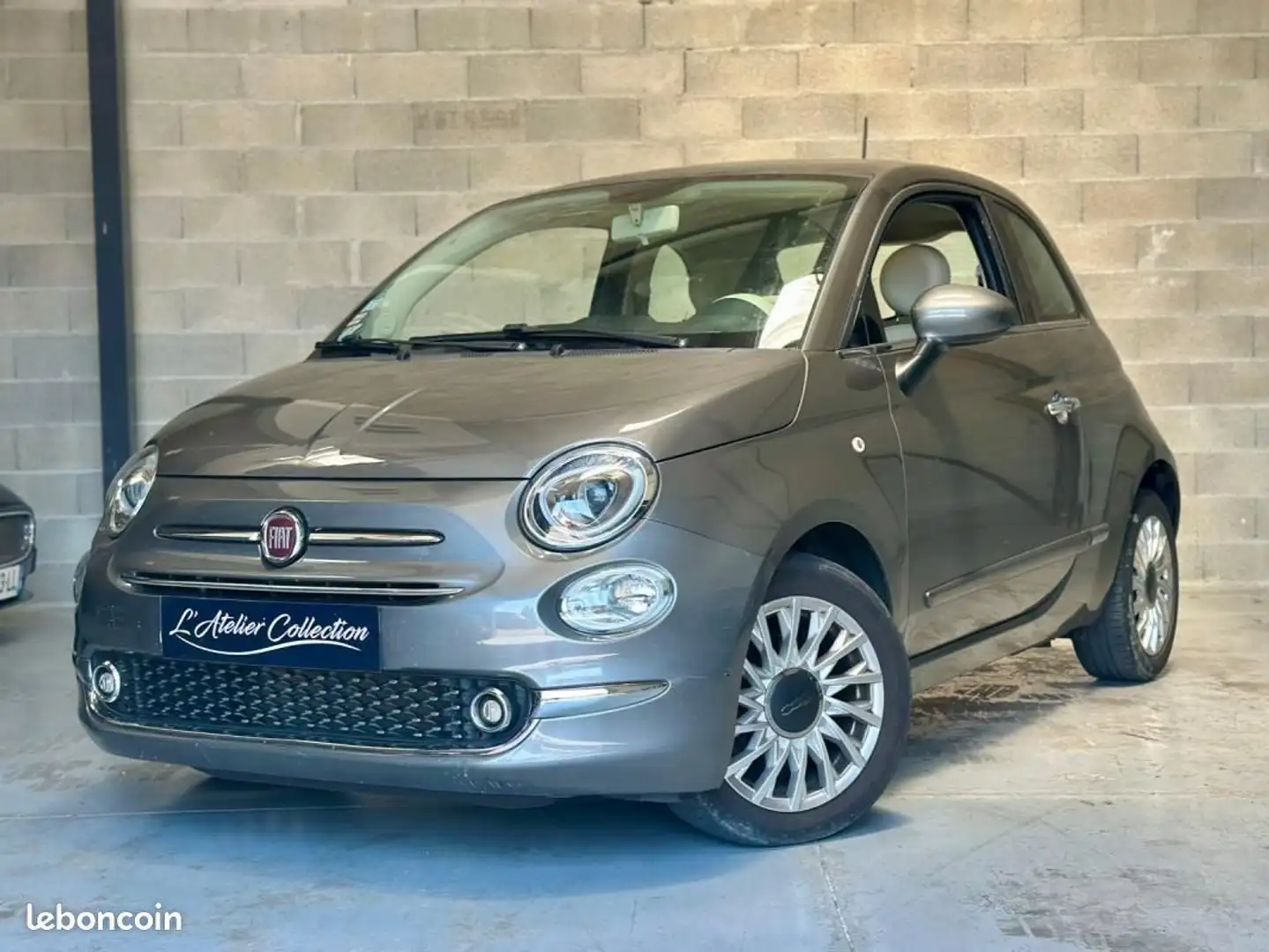 Fiat 500 1.2 69ch FINITION LOUNGE TOIT PANORAMIQUE CLIMATIS Gris - 1