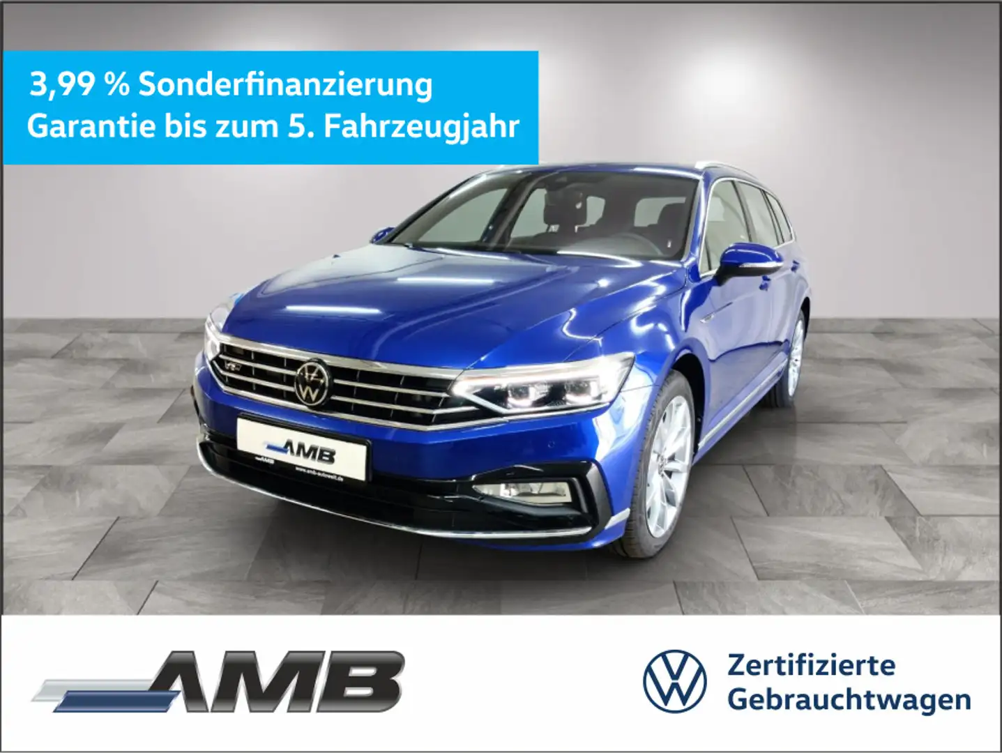 Volkswagen Passat Variant R-Line 2.0 TDI 4M AHK/360°/02.29G Blau - 1