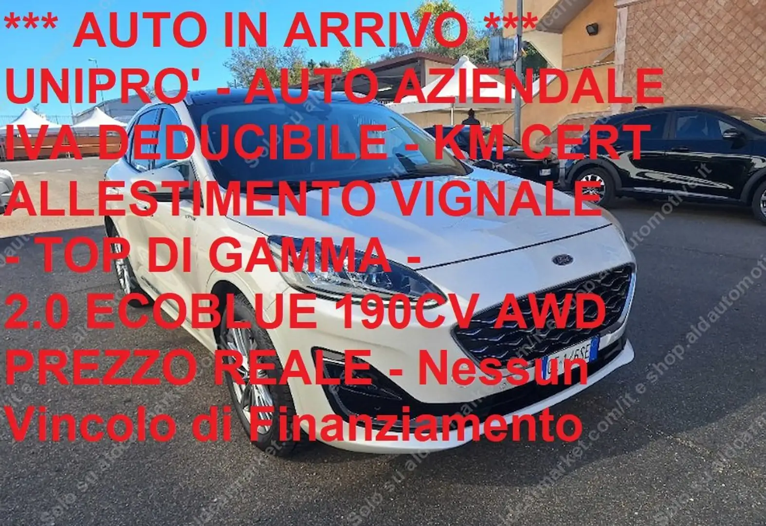 Ford Kuga 2.0ecoblue Vignale awd 190cv Tetto Apribile-Unipro Blanco - 1