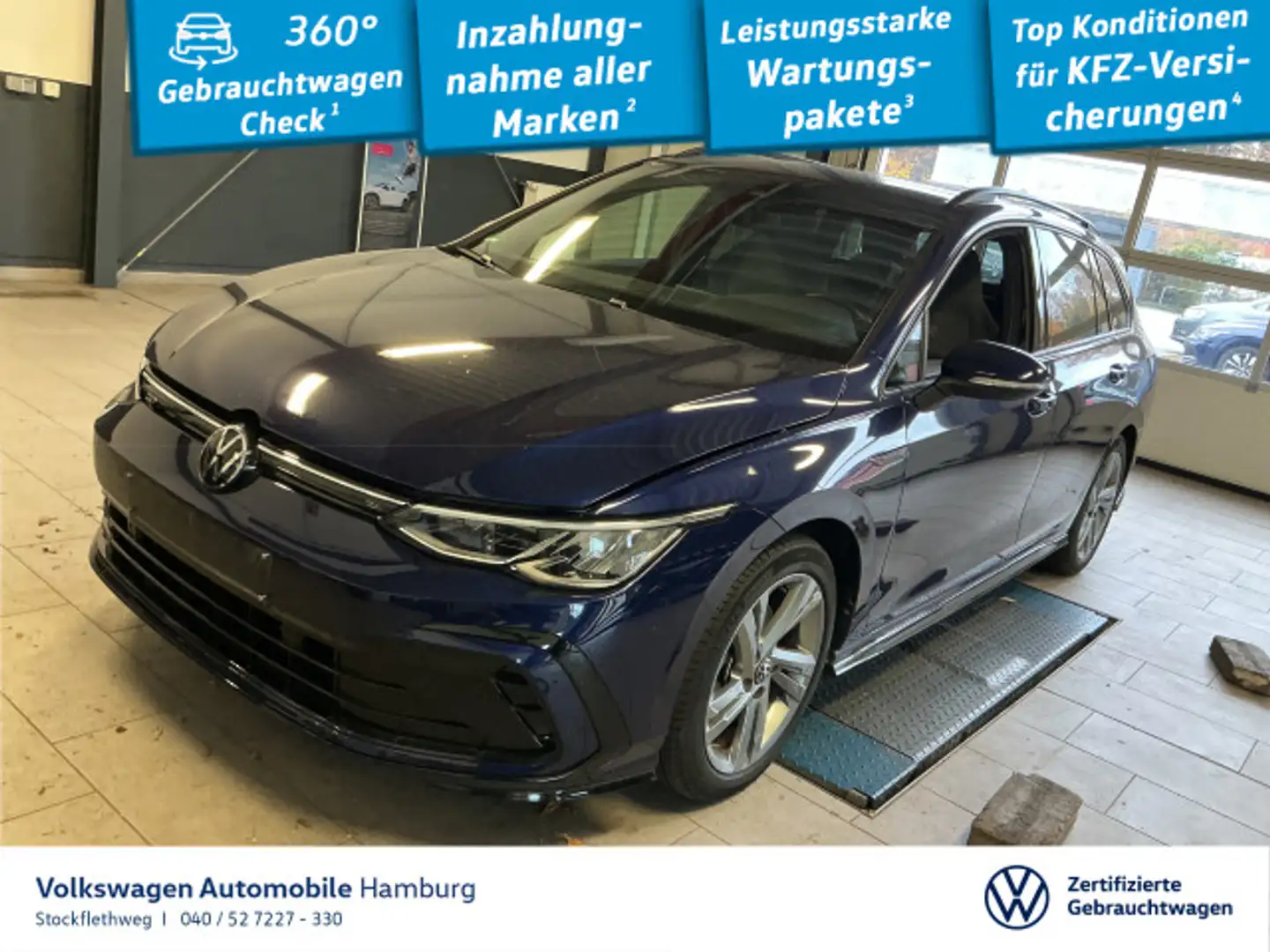 Volkswagen Golf Variant Golf VIII Variant 1.5 eTSI R-Line DSG Nav Kamera Blau - 1