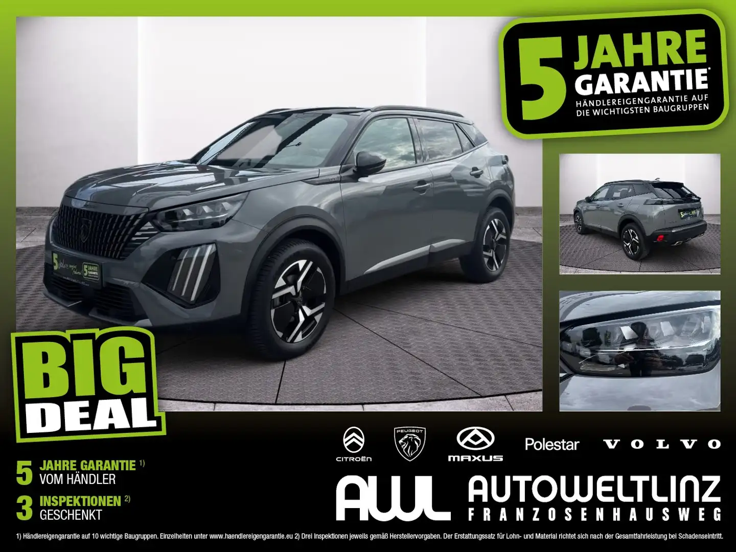 Peugeot 2008 1.2 PureTech 130 GT ACC+LED+Navi+SD+Kam. Grau - 1