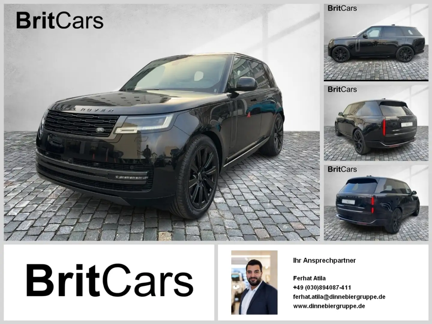 Land Rover Range Rover 3.0 P550e Autobiography Luft HUD SD Zwart - 1