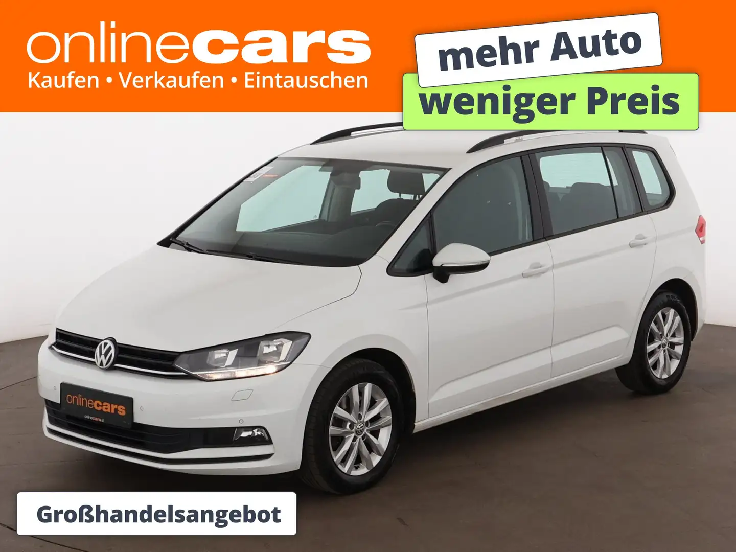 Volkswagen Touran 1.6 TDI Trendline SITZHZG TEMPOMAT KLIMA Weiß - 1