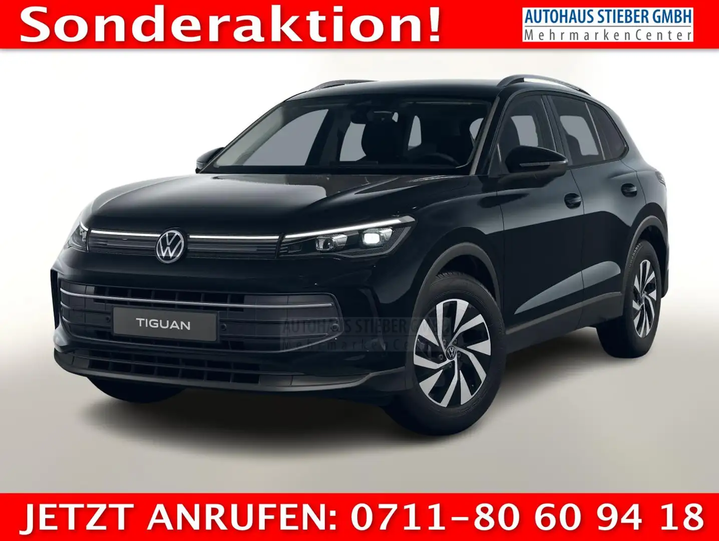 Volkswagen Tiguan 1.5 eTSI 130 DSG MY25 LED+ Nav Keyl eHK 96 kW (... Fekete - 1