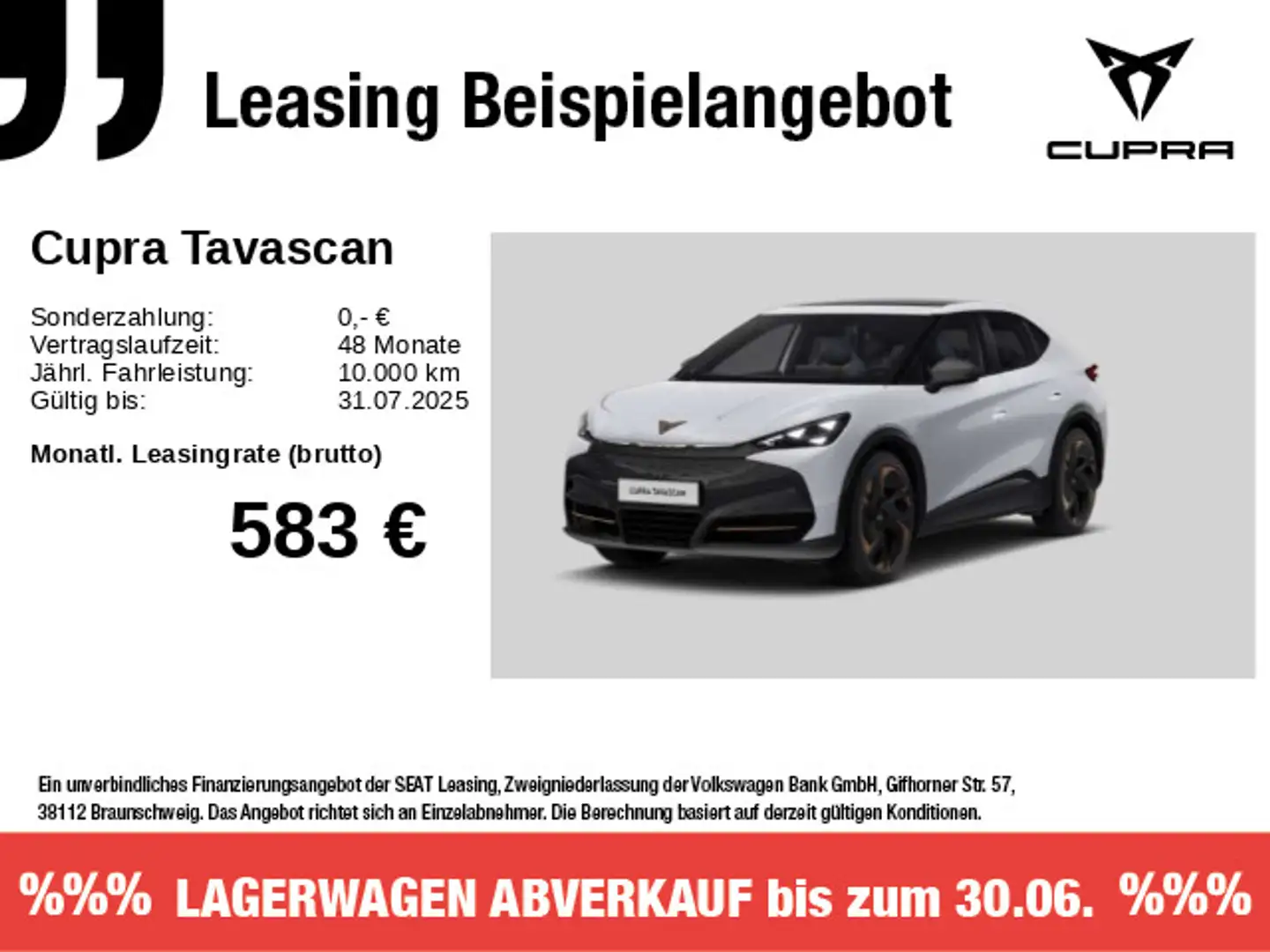 CUPRA Tavascan Endurance 210 kW (286 PS) 77 kWh Bianco - 1