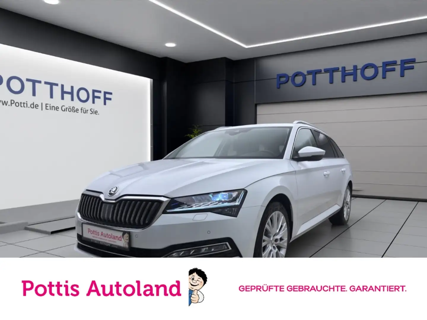 Skoda Superb Combi 2.0 TDI DSG STYLE PANO NAVI PDC SITZHZG Weiß - 1