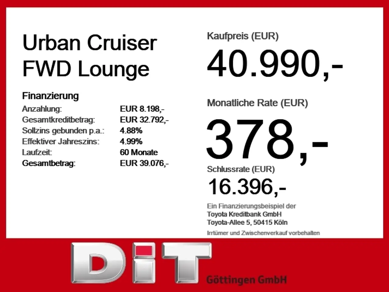 Toyota Urban Cruiser FWD Lounge ACC+LED+Pano+SD+SHZ+360 4