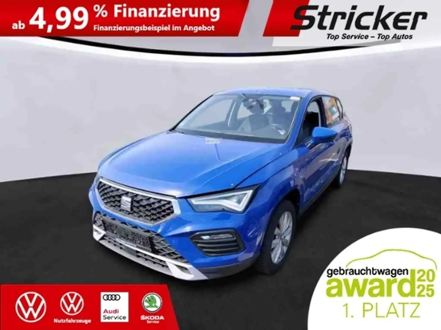 SEAT Ateca Style 2.0TDI 285,-ohne Anzahlung Einparkhilfe Blu Blau - 1