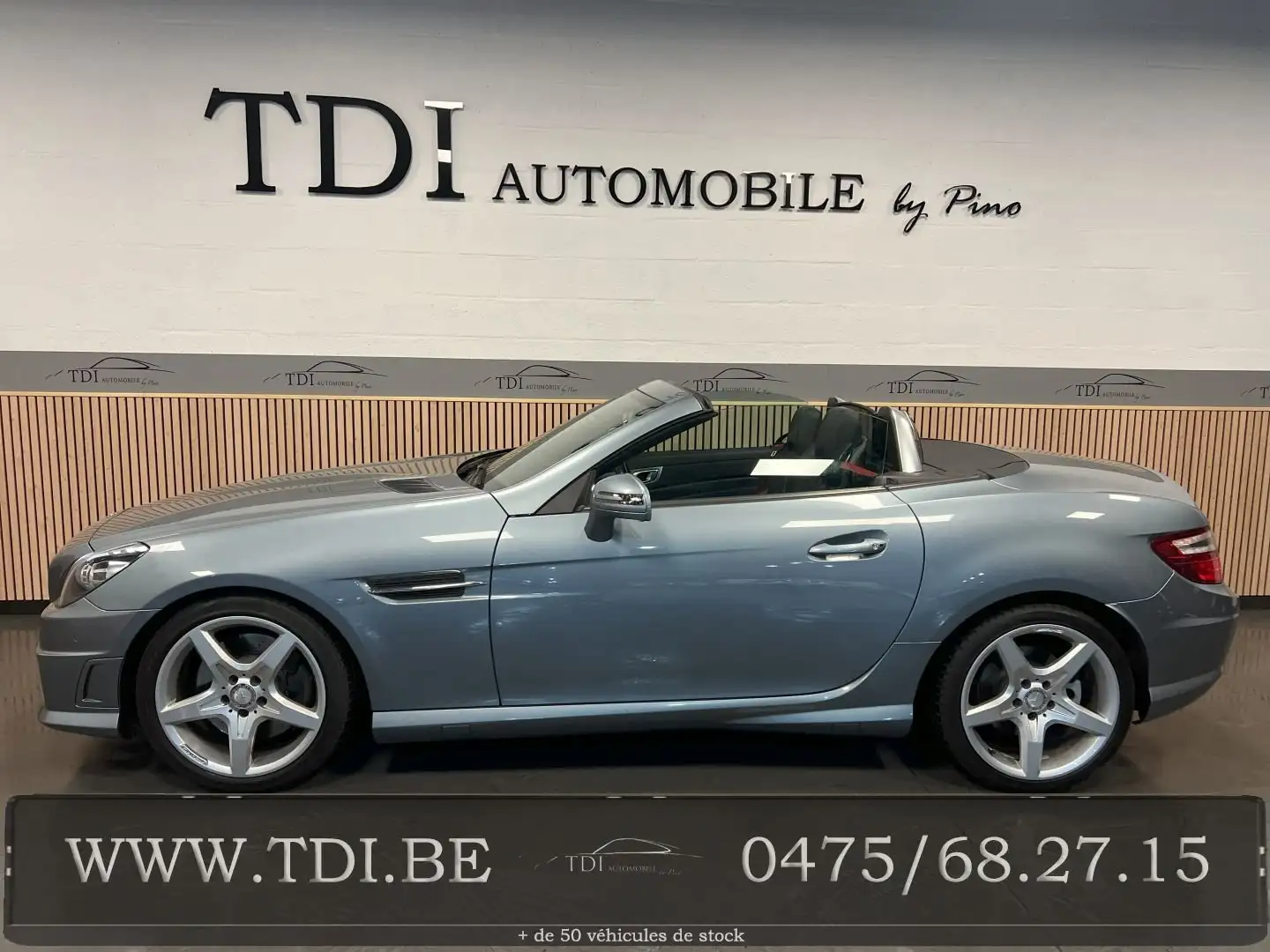 Mercedes-Benz SLK 250 *204Cv*Edition Pack AMG*Boite Auto*1ère Main* Gris - 1