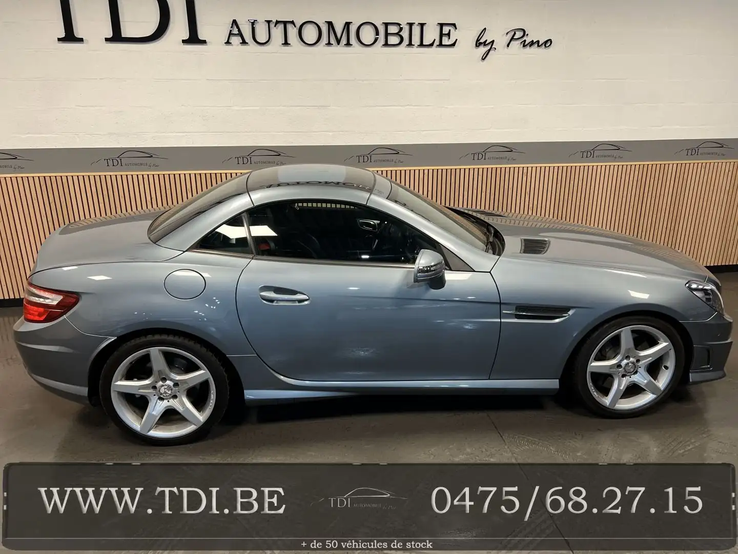 Mercedes-Benz SLK 250 *204Cv*Edition Pack AMG*Boite Auto*1ère Main* Gris - 2