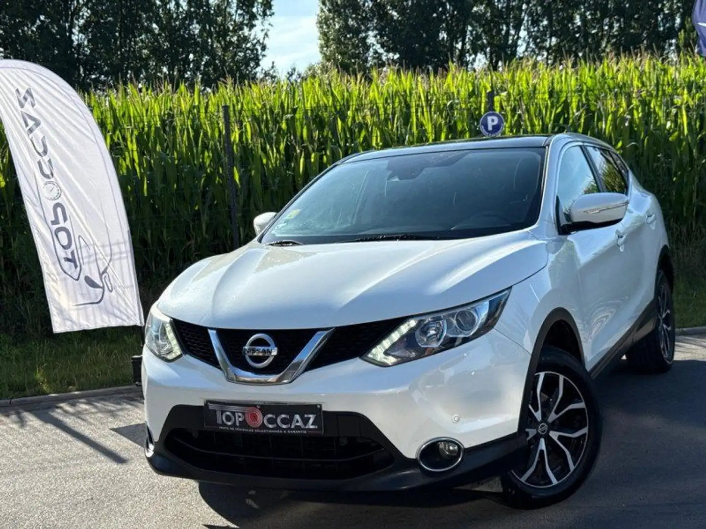 Nissan Qashqai 1.5 DCI 110CH CONNECT EDITION * 2014 * TOIT PANORA Blanc - 1