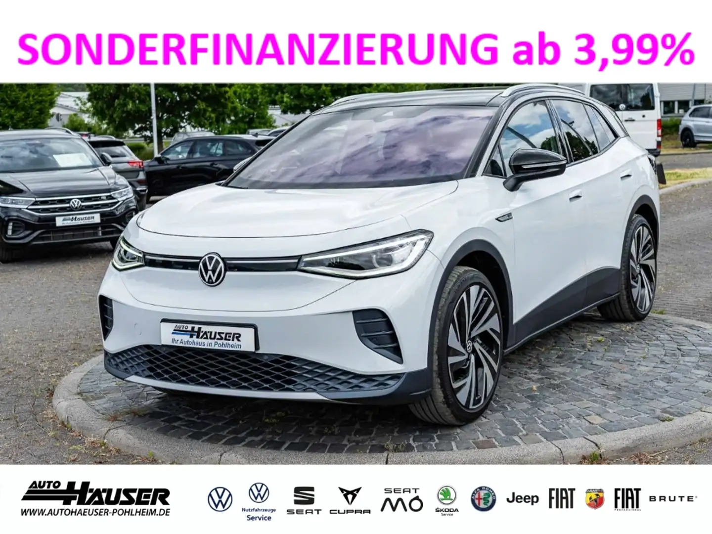 Volkswagen ID.4 1st Max 77kWh AHK PANO HUD EL. HECKKL. DCC Weiß - 1