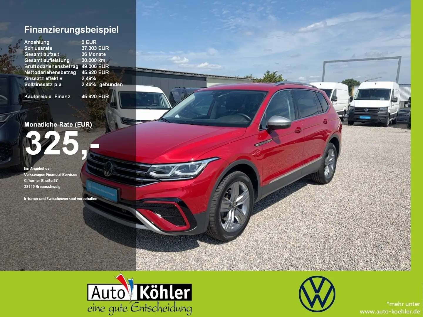 Volkswagen Tiguan Allspace Elegance TDi DSG 4M Matrix+ACC Rot - 1