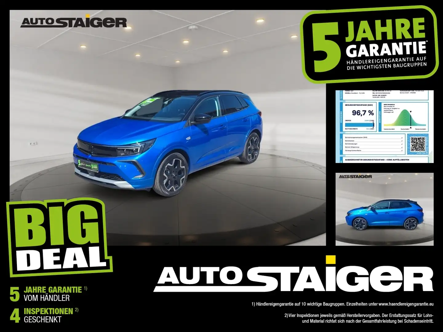 Opel Grandland 1.6 Turbo Navi*Parksens*Kamera*Sitzheiz Blu/Azzurro - 1