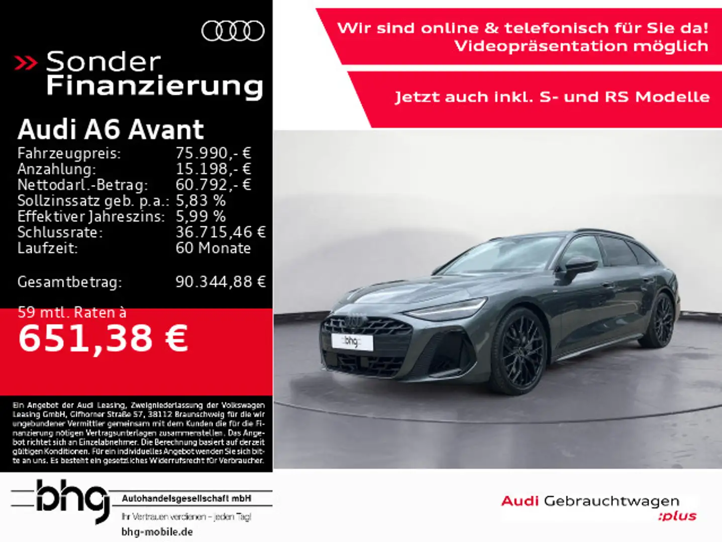 Audi A6 Avant TDI quattro  S troni c Grau - 1