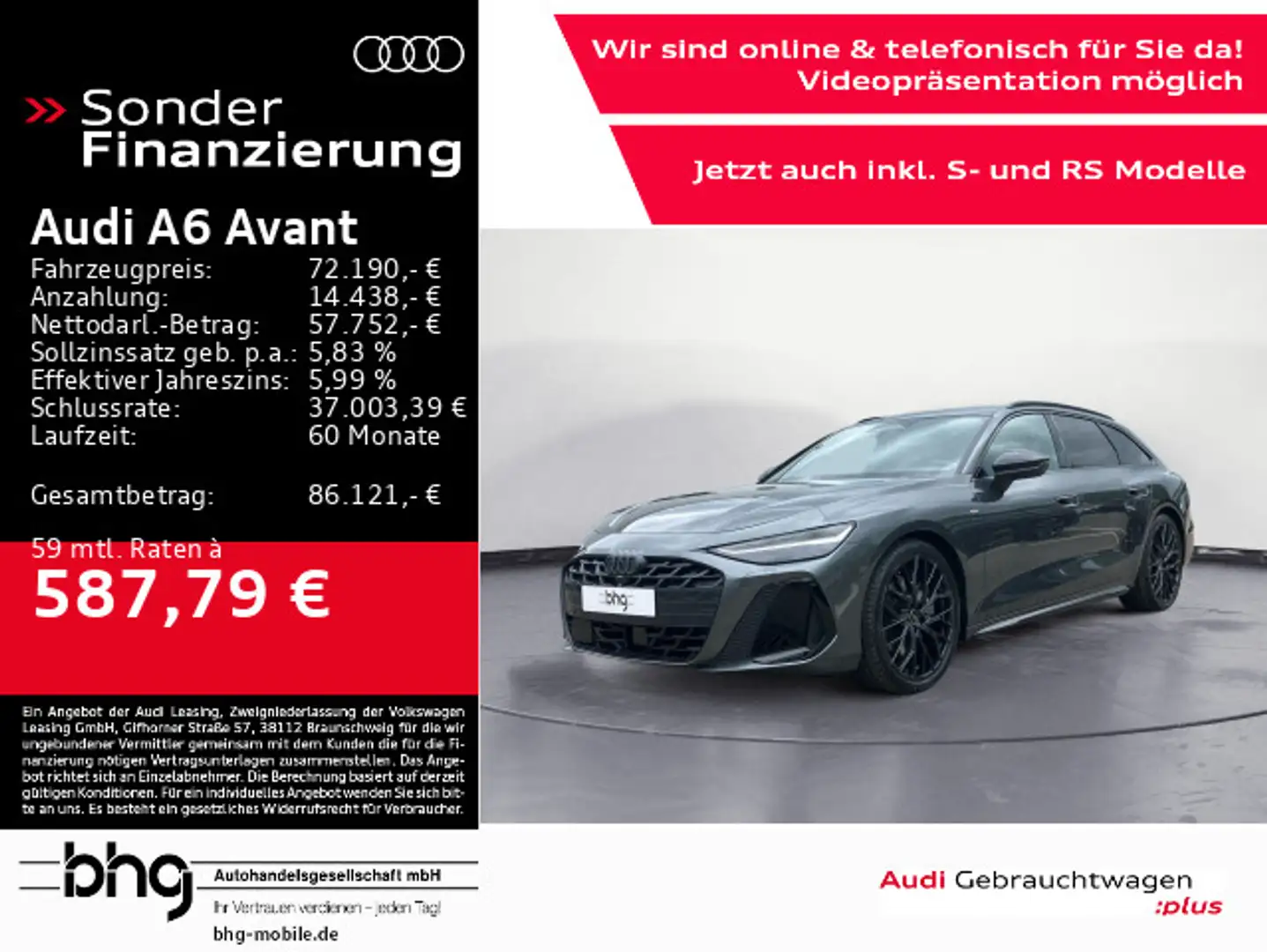 Audi A6 Avant TDI quattro S troni c Grau - 1