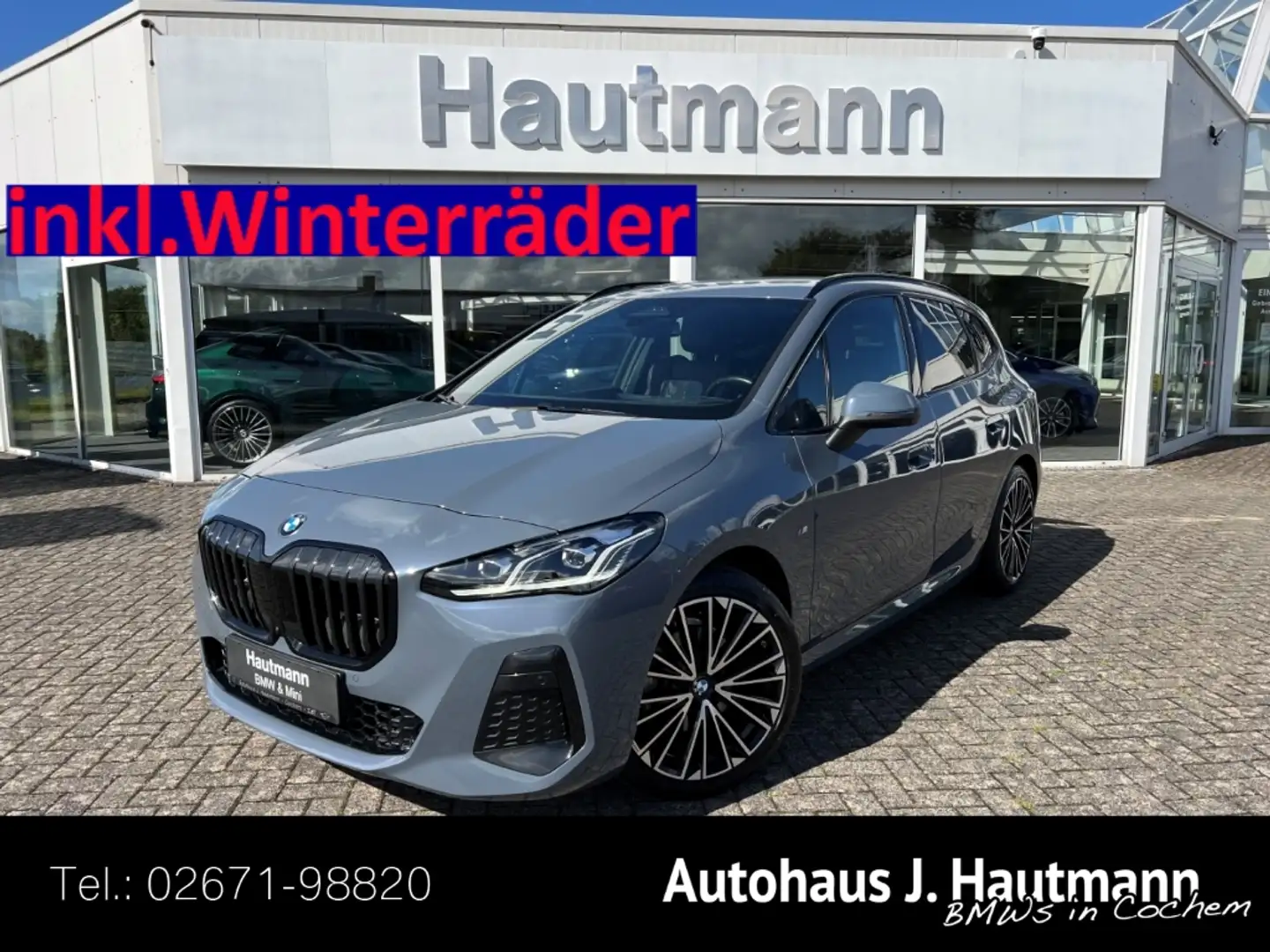 BMW 218 Active Tourer i M SPORT +NP:56.010€+AHK+360°+ Grau - 1