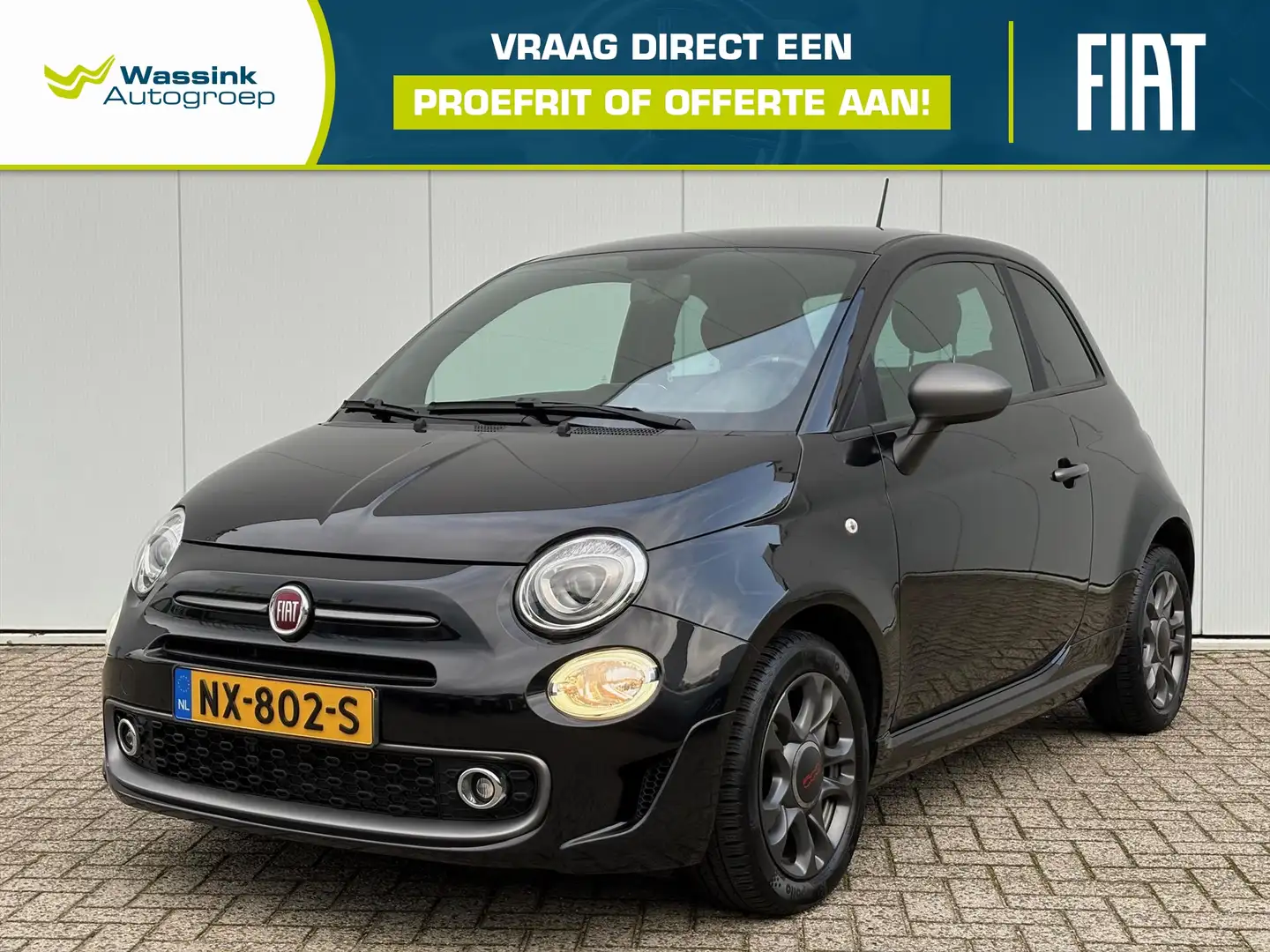 Fiat 500 1.2 500S | Cruise Control | Carplay | Navigatie | Zwart - 1