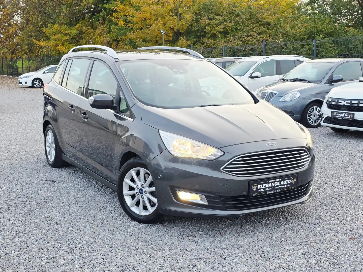 Ford Grand C-Max 1.0 EcoBoost Titanium-Full opt-Garantie Grijs - 1