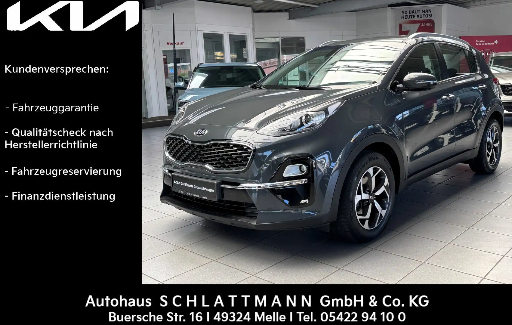 Kia Sportage 1.6 Benzin Automatik "Vision" *Navi*SHZ*LHZ* Grau - 1
