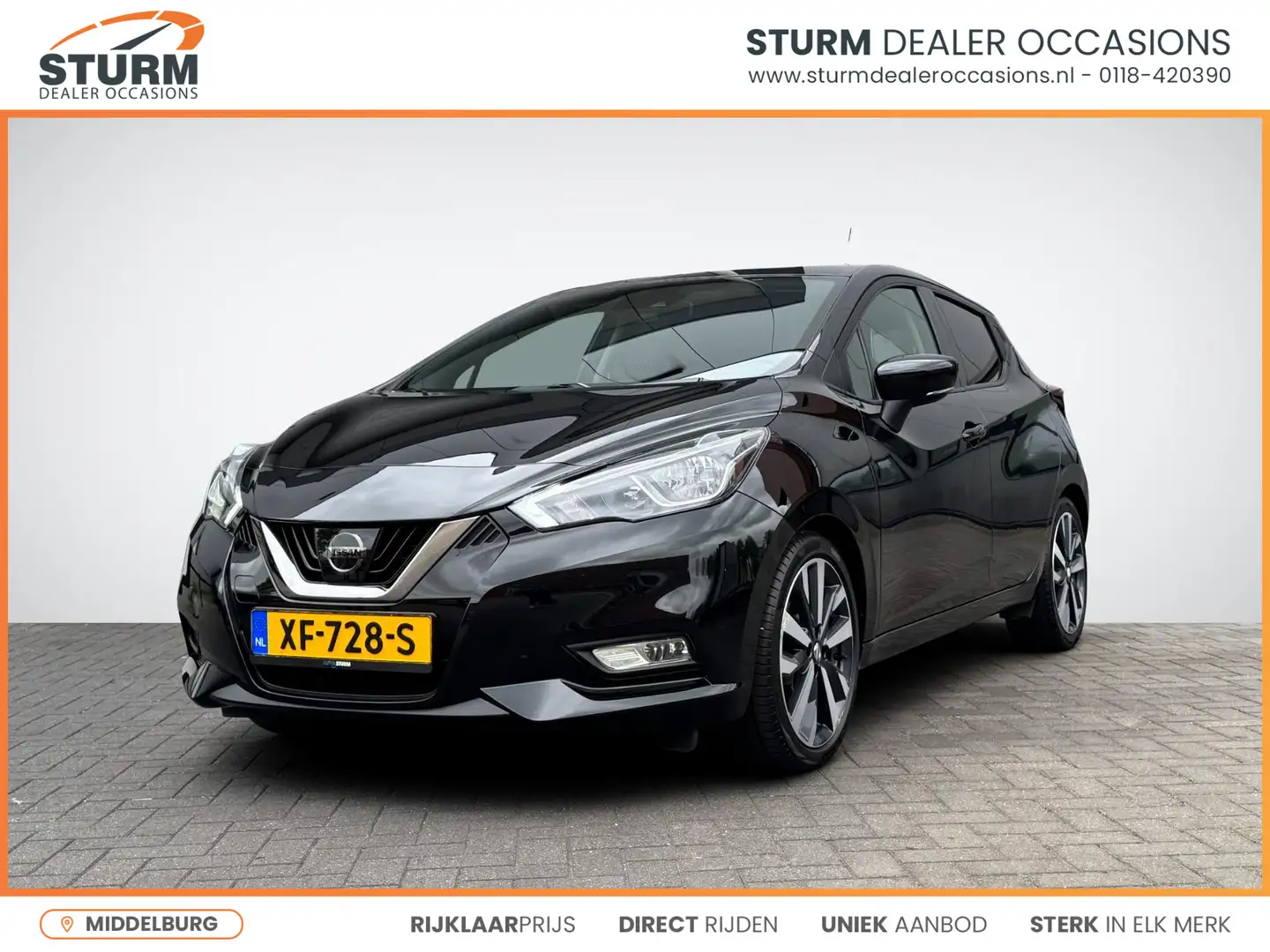 Nissan Micra 0.9 IG-T Tekna | Trekhaak Afneembaar | Navigatie | Fekete - 1