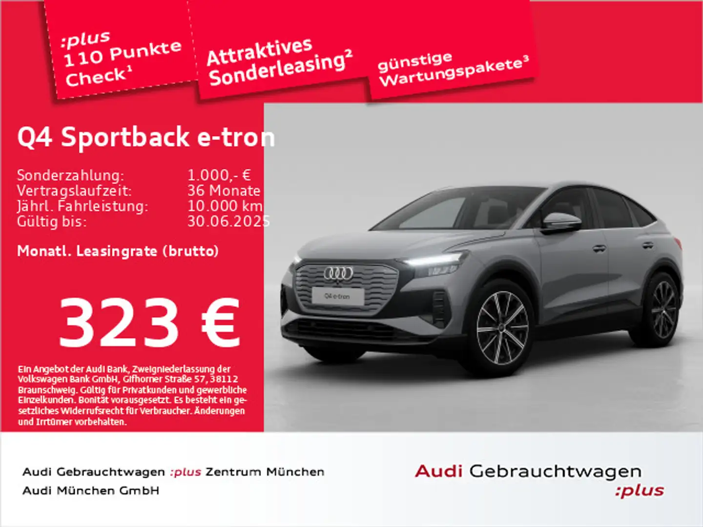 Audi Q4 e-tron 45 Navi+/20"Zoll/AHK/PDC+ Grau - 1