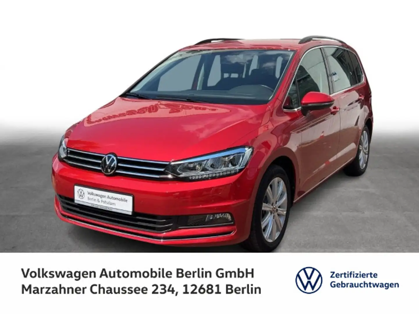 Volkswagen Touran 1.5 TSI Highline Navi LED AHZV PDC SHZ Rood - 1