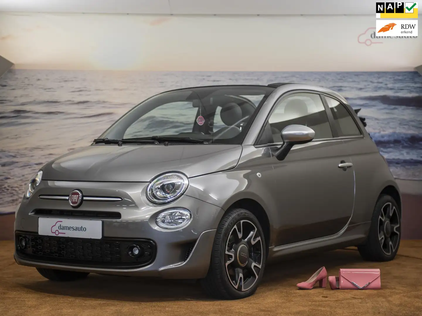 Fiat 500 Cabriolet 1.0 Hybrid Rockstar|NAP|incl. garantie|c Grijs - 1