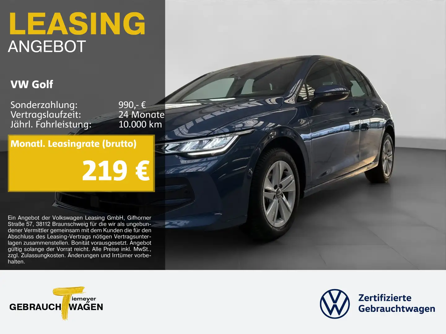 Volkswagen Golf 2.0 TDI LIFE LM16 SITZH behMFL Bleu - 1