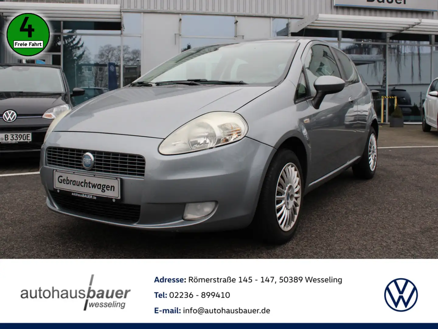 Fiat Grande Punto 1.2 8V Dynamic Gewerbe/Export *Radio,Multif. Lenkr Grau - 1