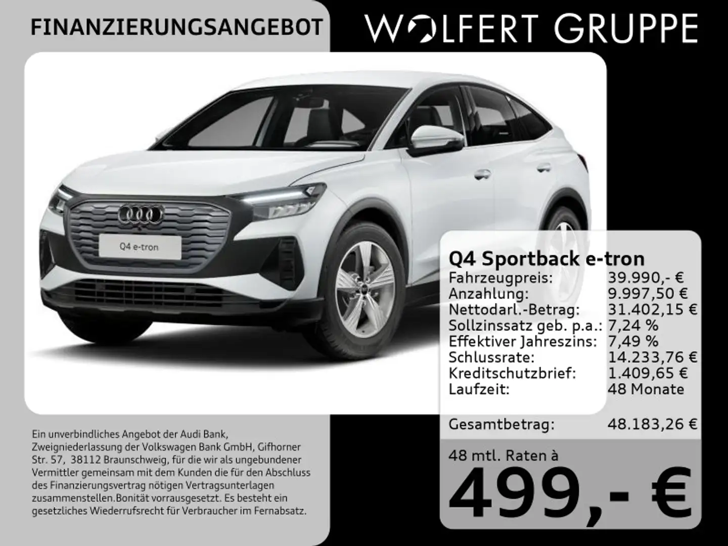 Audi Q4 e-tron Q4 Sportback 40 e-tron CARPLAY*RFK*NAVI*SHZ Blanc - 1