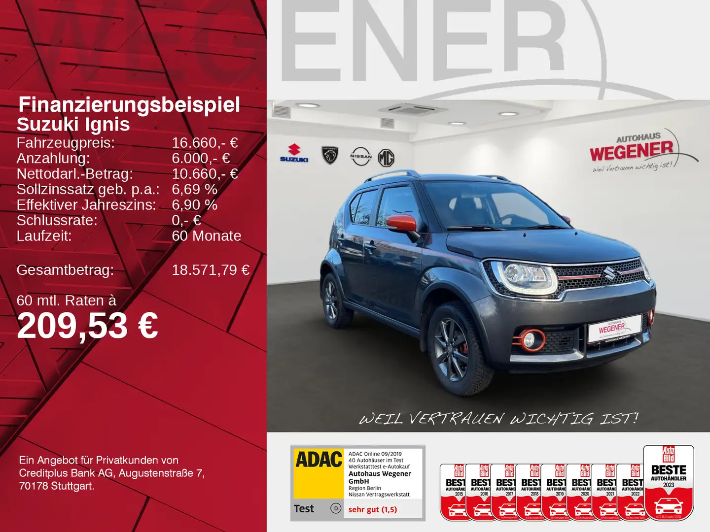 Suzuki Ignis IGNIS 1.2 Comfort+ AT NAVI KAMERA SHZ LED Grau - 2