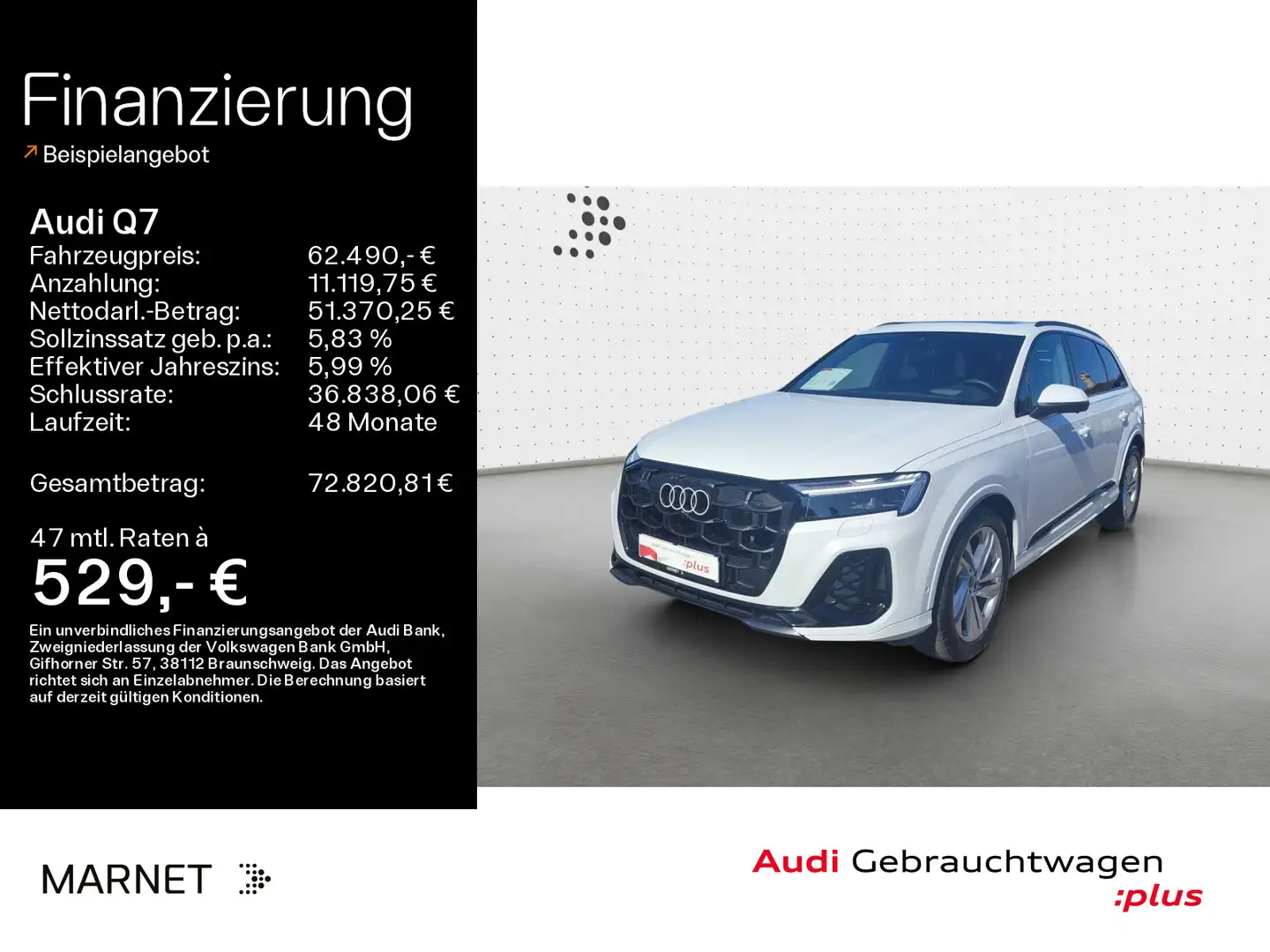 Audi Q7 50 TDI quattro S line*Navi*Matrix*HUD*AHK*PDC Blanc - 1