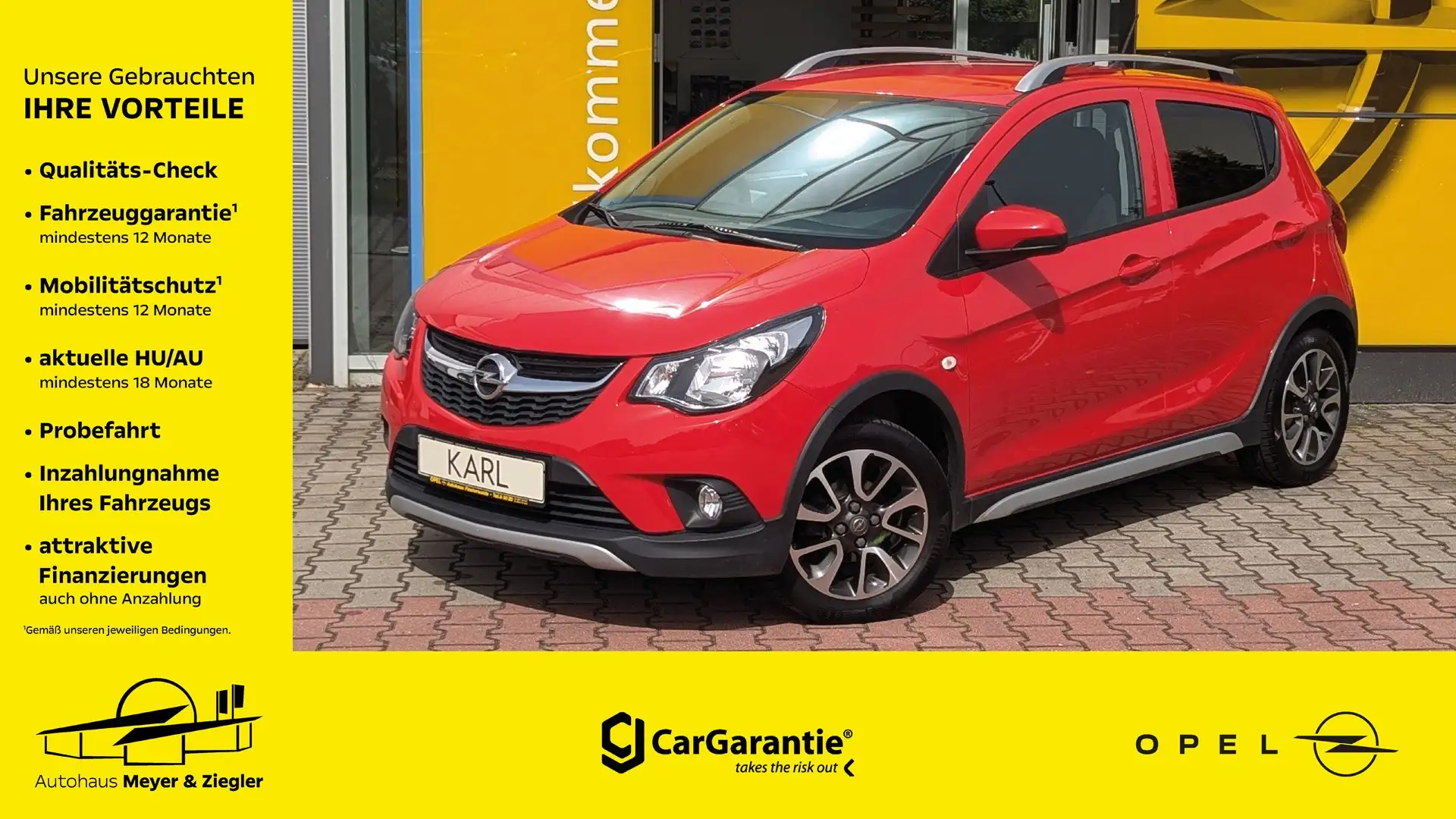 Opel Karl Rocks SHZ/LHZ/Klima/Smartphone Integration Rot - 1