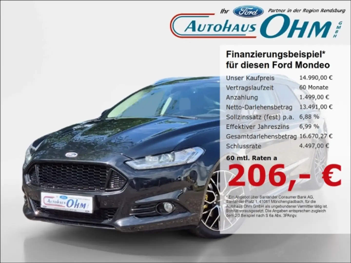 Ford Mondeo Turnier Titanium 2.0 TDCi PANO - KLIMA - NAVI Zwart - 1