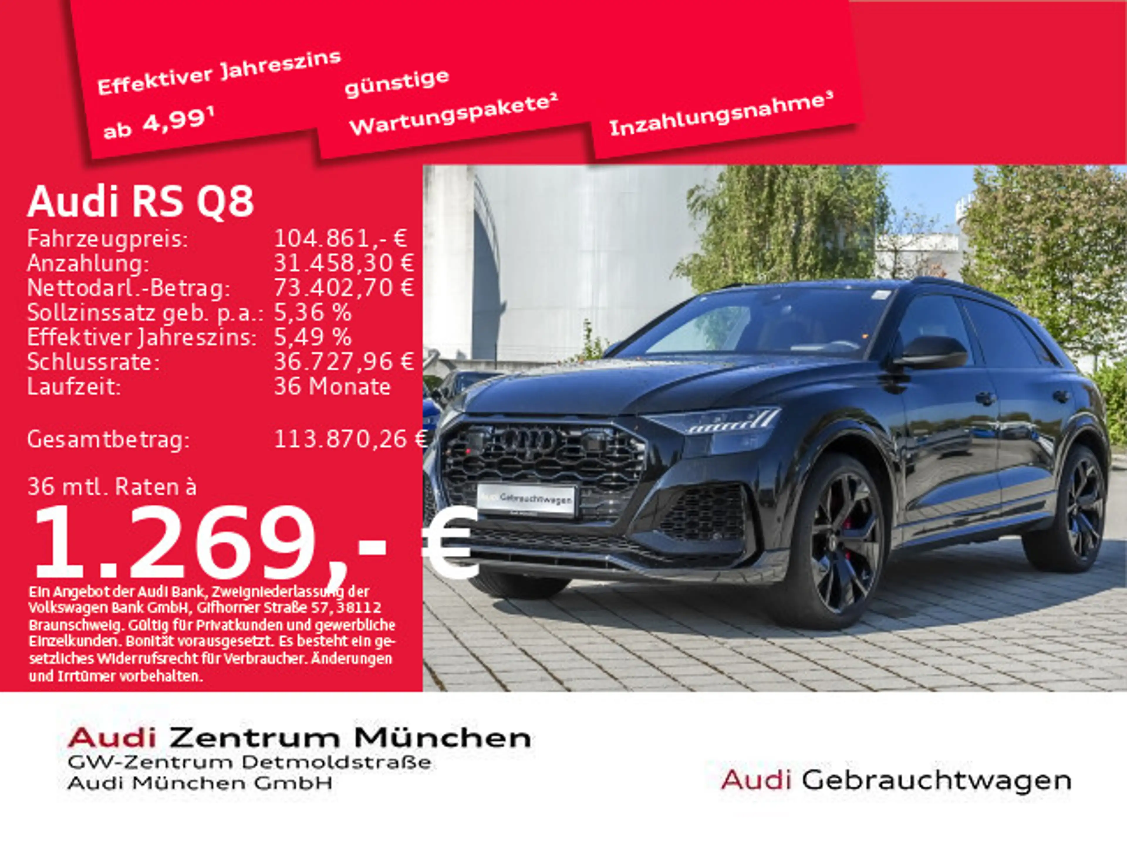 Audi RS Q8 tiptr. RS-AGA/Pano/LuftFed/StdHzg/ACC/AHK