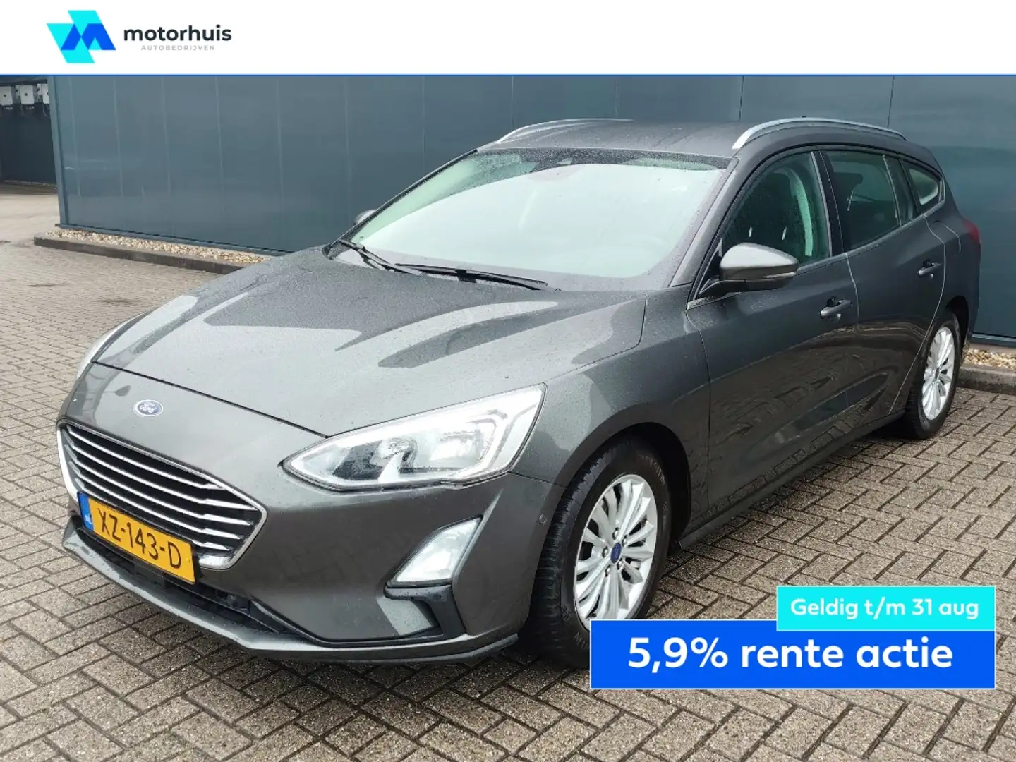 Ford Focus Wagon 1.0 EcoBoost 125pk Titanium Business Grijs - 1