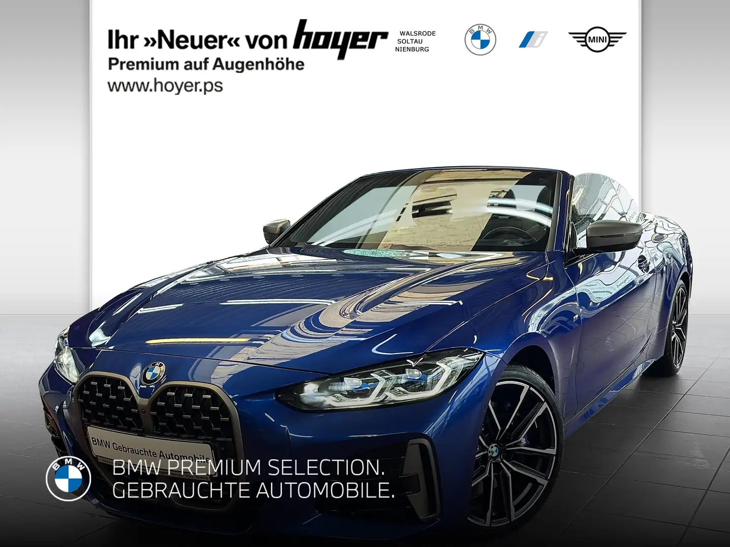 BMW 440 M440d xDrive Cabrio HK HiFi DAB LED RFK Shz PDC Blau - 1