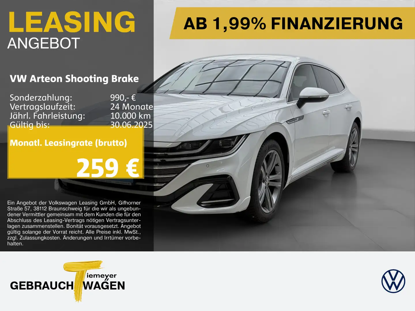 Volkswagen Arteon 2.0 TSI R-LINE IQ.LIGHT AH Wit - 1