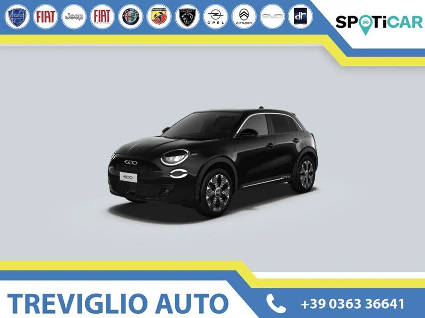 Fiat 600 Hybrid 145 CV DCT MHEV La Prima Fekete - 1