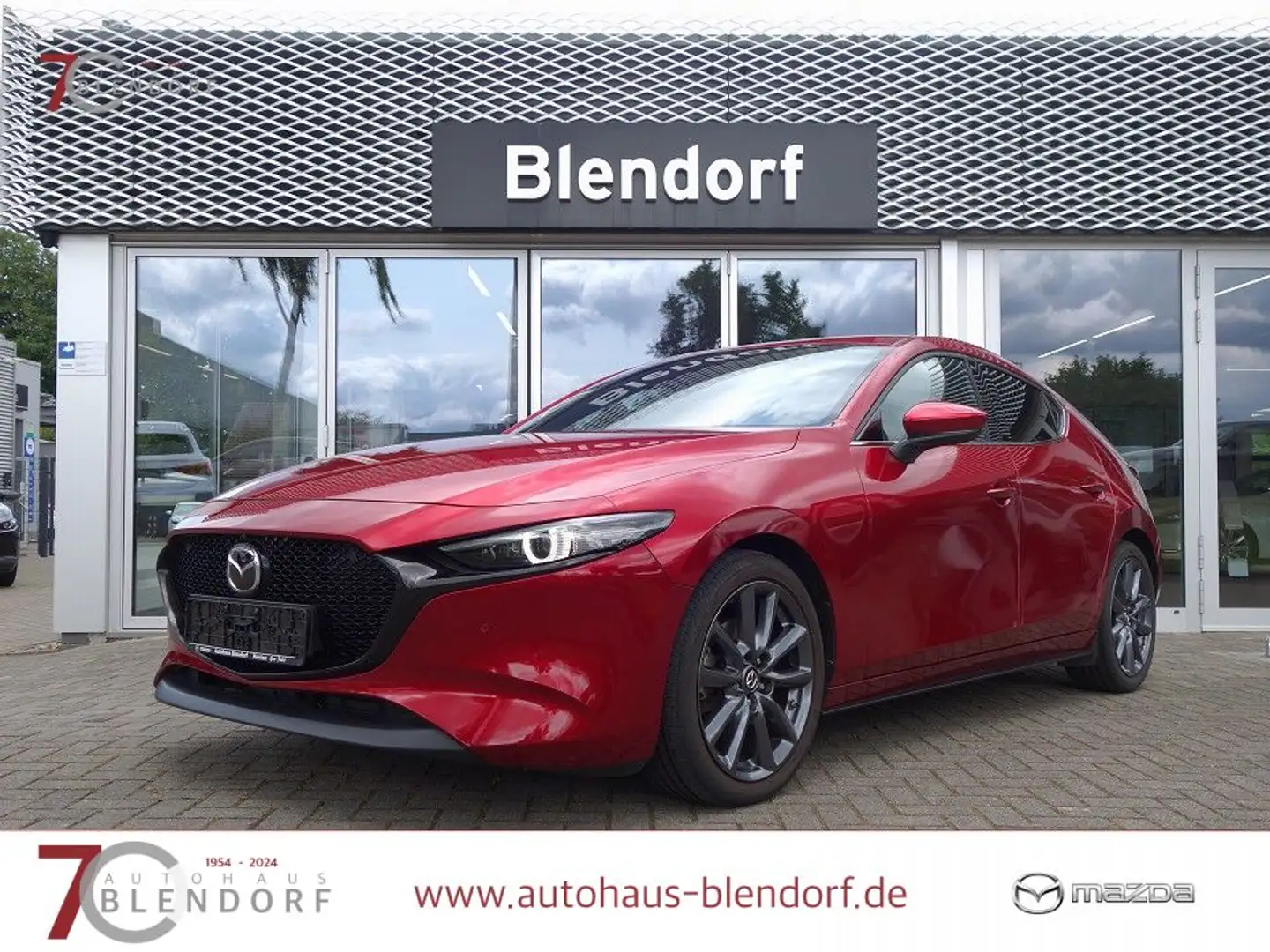 Mazda 3 Selection 2,0 L M Hybrid BOSE|Matrix-LED|Navi Rood - 1