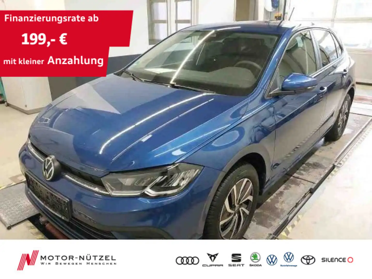 Volkswagen Polo 1.0 FRESH LED+ACC+SHZ+2xPDC+NSW+MFL+VC+15" Blau - 1