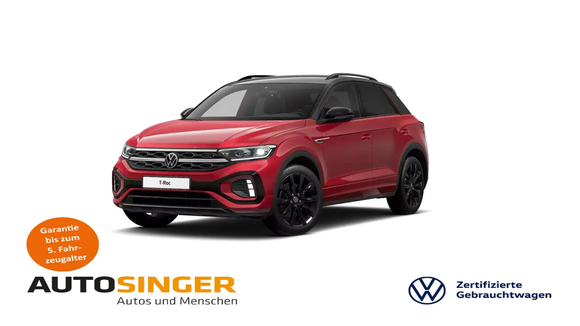Volkswagen T-Roc R-Line 2.0 TSI DSG 4M *AHK*LED*ACC*NAVI* Rot - 1