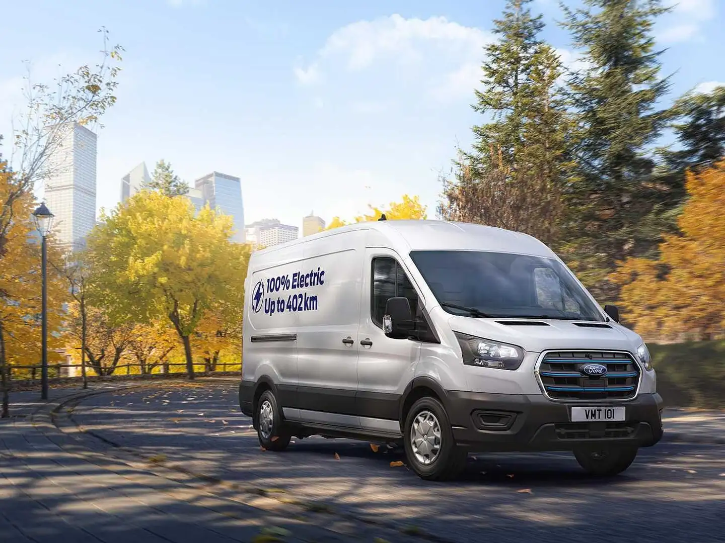 Ford e-Transit 350 L3H2 Lkw HA Trend Weiß - 1